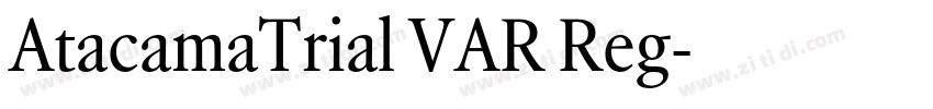AtacamaTrial VAR Reg字体转换